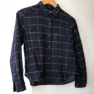 Steven Alan Cropped Wool Shirt Plaid